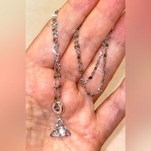 925 Italian  Silver Trinity Knot Necklace